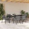 Ensemble de salle à manger pour jardin 6 pcs Gris 563508563508