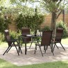 Ensemble de salle à manger pour jardin 5 pcs Marron 563509563509