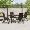 Ensemble de salle à manger pour jardin 5 pcs Marron 563509563509