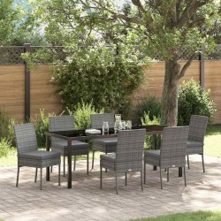 Ensemble de salle à manger pour jardin 7 pcs Gris 563510563510