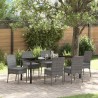 Ensemble de salle à manger pour jardin 7 pcs Gris 563510563510