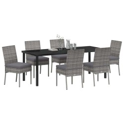 Ensemble de salle à manger pour jardin 7 pcs Gris 563510563510