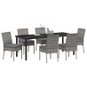 Ensemble de salle à manger pour jardin 7 pcs Gris 563510563510