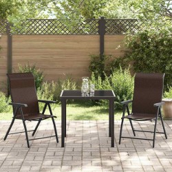 Ensemble de salle à manger pour jardin 3 pcs Marron 563511563511