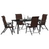 Ensemble de salle à manger pour jardin 5 pcs Marron 563512563512