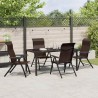 Ensemble de salle à manger pour jardin 5 pcs Marron 563512563512