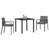 Ensemble de salle à manger pour jardin 3 pcs Gris 563513563513