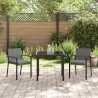 Ensemble de salle à manger pour jardin 3 pcs Gris 563513563513