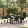 Ensemble de salle à manger pour jardin 7 pcs Noir 563514563514