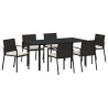 Ensemble de salle à manger pour jardin 7 pcs Noir 563514563514