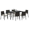 Ensemble de salle à manger pour jardin 7 pcs Noir 563514563514