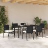 Ensemble de salle à manger pour jardin 7 pcs Noir 563514563514