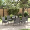 Ensemble de salle à manger pour jardin 7 pcs Gris 563515563515