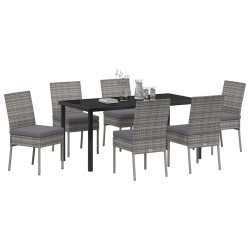 Ensemble de salle à manger pour jardin 7 pcs Gris 563515563515