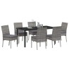 Ensemble de salle à manger pour jardin 7 pcs Gris 563515563515