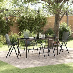 Ensemble de salle à manger pour jardin 5 pcs Anthracite 563517563517