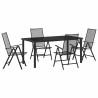 Ensemble de salle à manger pour jardin 5 pcs Anthracite 563517563517