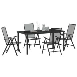 Ensemble de salle à manger pour jardin 5 pcs Anthracite 563517563517