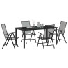 Ensemble de salle à manger pour jardin 5 pcs Anthracite 563517563517