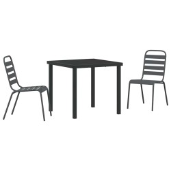 Ensemble de salle à manger pour jardin 3 pcs Anthracite 563518563518