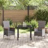 Ensemble de salle à manger pour jardin avec coussin 3 pcs Gris 563520563520