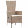 Ensemble de salle à manger pour jardin 3 pcs Beige polyrotin 563522563522