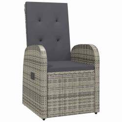 Ensemble de salle à manger pour jardin 3 pcs Gris polyrotin 563525563525