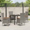 Ensemble de salle à manger pour jardin avec coussin 5 pcs Gris 563527563527