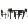 Ensemble de salle à manger pour jardin 5 pcs Noir 563528563528