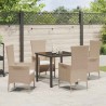 Ensemble de salle à manger pour jardin 5 pcs Beige polyrotin 563530563530