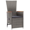 Ensemble de salle à manger pour jardin 3 pcs Gris polyrotin 563531563531