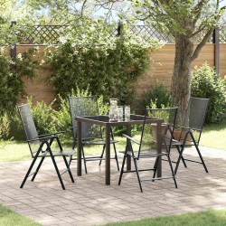 Ensemble de salle à manger pour jardin 5 pcs Anthracite 563532563532