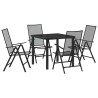 Ensemble de salle à manger pour jardin 5 pcs Anthracite 563532563532