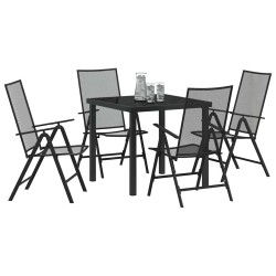 Ensemble de salle à manger pour jardin 5 pcs Anthracite 563532563532