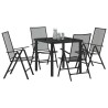 Ensemble de salle à manger pour jardin 5 pcs Anthracite 563532563532
