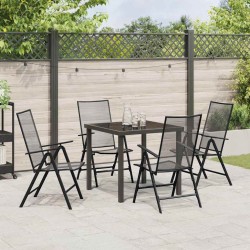 Ensemble de salle à manger pour jardin 5 pcs Anthracite 563532563532