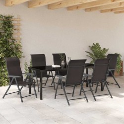 Ensemble de salle à manger pour jardin 7 pcs Noir café 563533563533