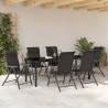 Ensemble de salle à manger pour jardin 7 pcs Noir café 563533563533