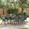 Ensemble de salle à manger pour jardin 7 pcs Gris 563534563534