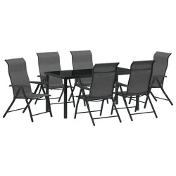 Ensemble de salle à manger pour jardin 7 pcs Gris 563534563534