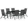 Ensemble de salle à manger pour jardin 7 pcs Gris 563534563534
