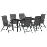 Ensemble de salle à manger pour jardin 7 pcs Gris 563534563534