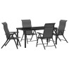 Ensemble de salle à manger pour jardin 5 pcs Gris 563535563535