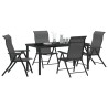Ensemble de salle à manger pour jardin 5 pcs Gris 563535563535