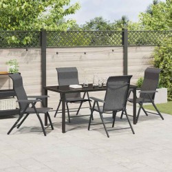 Ensemble de salle à manger pour jardin 5 pcs Gris 563535563535
