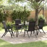 Ensemble de salle à manger pour jardin 5 pcs Noir café 563536563536