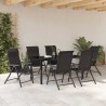 Ensemble de salle à manger pour jardin 7 pcs Noir café 563537563537