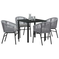 Ensemble de salle à manger pour jardin 5 pcs Anthracite 563539563539