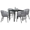 Ensemble de salle à manger pour jardin 5 pcs Anthracite 563539563539