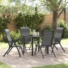 Ensemble de salle à manger pour jardin 5 pcs Gris 563540563540